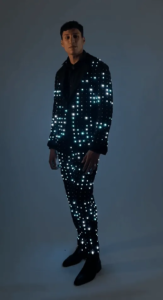 LED costume with seamless integration for performers