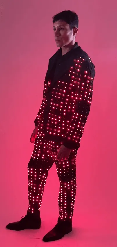 High-impact LED suit for event organizers